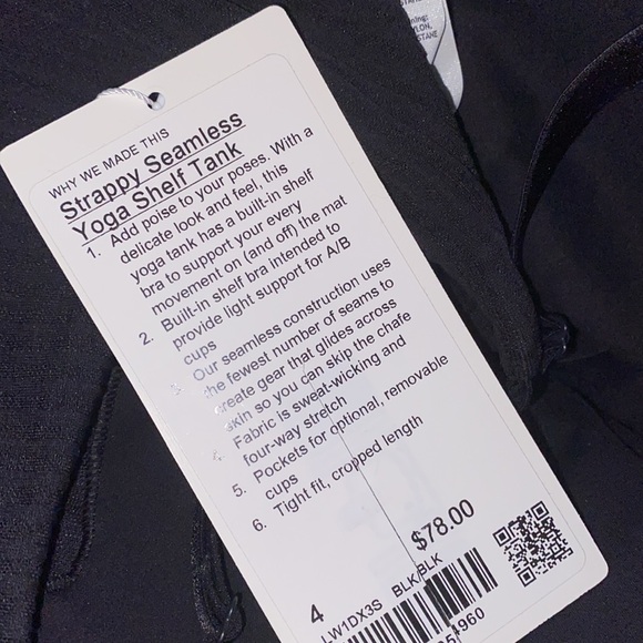 Lululemon Strappy Seamless Yoga Shelf Tank - Picture 3 of 3